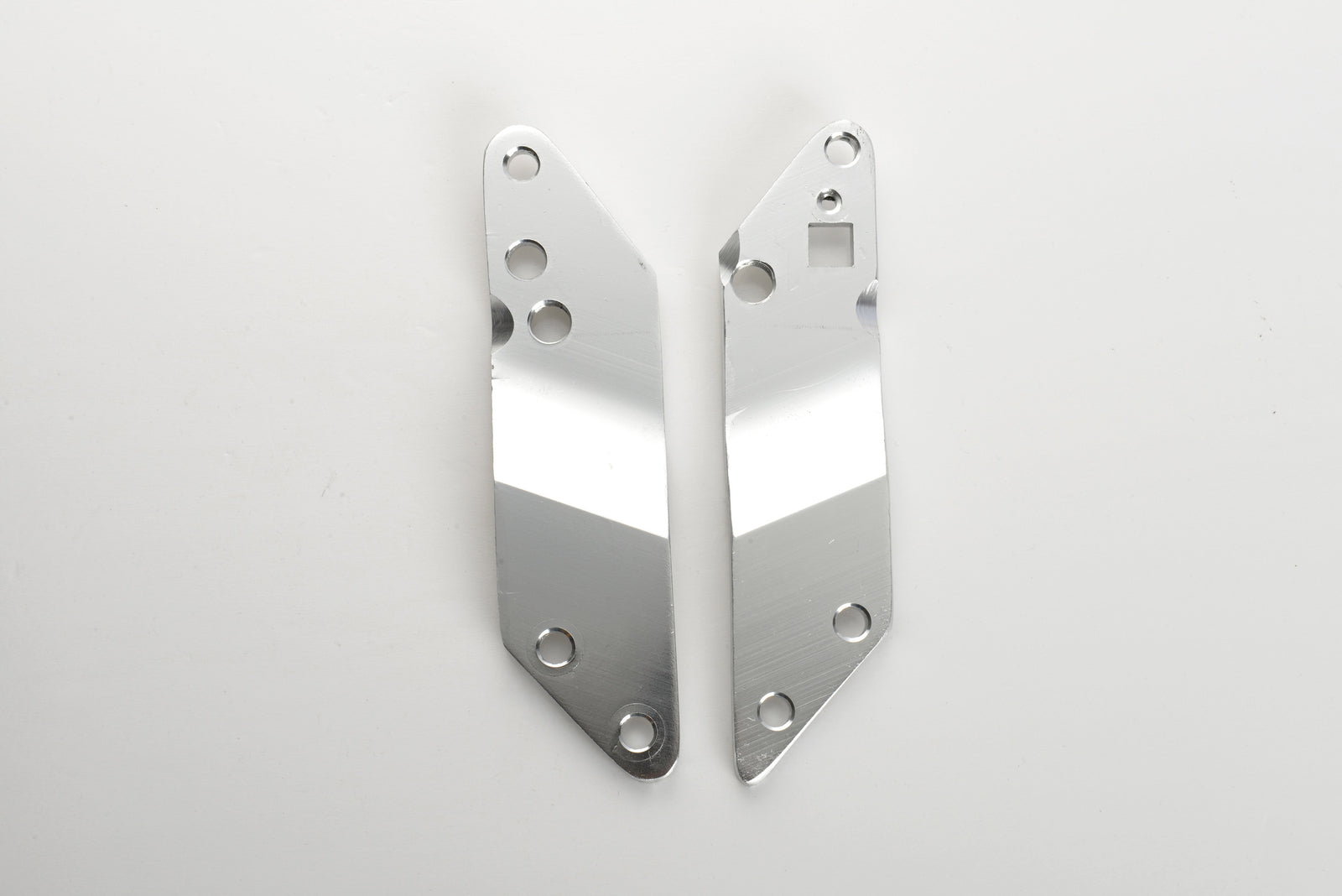 Holder plates left & right, flex, silver
