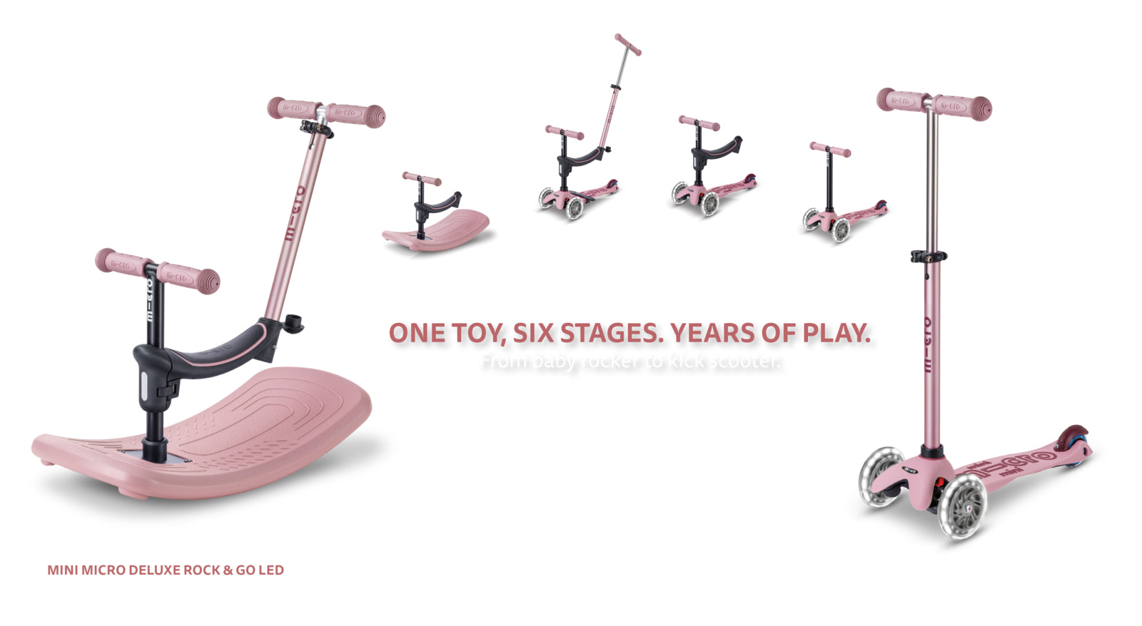 Mini Micro Deluxe Rock & Go LED Dusty Rose