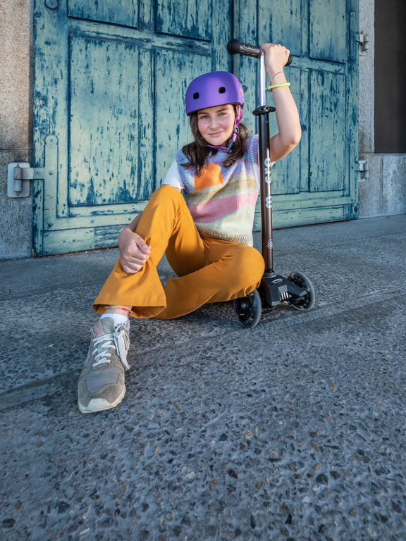Micro Helmet Floral Purple
