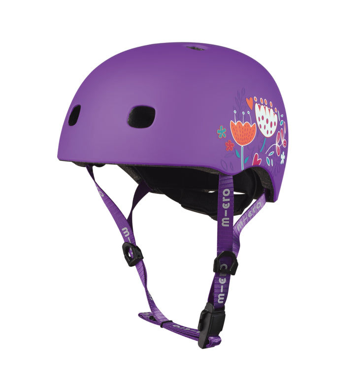 Micro Helmet Floral Purple
