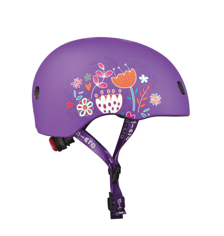 Micro Helmet Floral Purple
