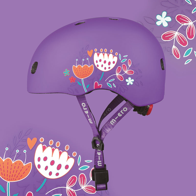 Micro Helmet Floral Purple